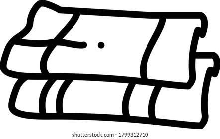 Stack of Dried Towel Concept Vector Icon Design, Laundry and Dry Cleaning symbols on white background