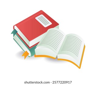 Stack of educational reading books