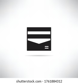 stack of envelopes and mails icon vector illustration