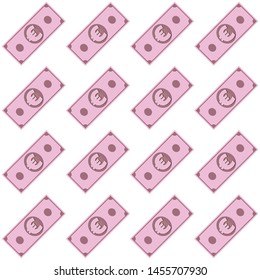 Stack of Euro paper currency pattern,vector.