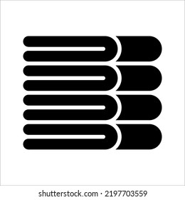 Stack of folded bath towels or napkins vector icon on white background. eps 10