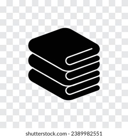 Pila de toallas de baño plegadas o servilletas icono vectorial para aplicaciones y sitios web