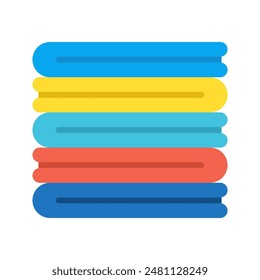 Stack of folded clothes laundry icon illustration