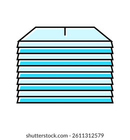 stack folded paper towels color icon vector. stack folded paper towels sign. isolated symbol illustration