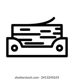 stack folded paper towels line icon vector. stack folded paper towels sign. isolated contour symbol black illustration