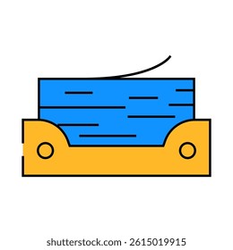 stack folded paper towels line icon vector. stack folded paper towels sign. isolated symbol illustration