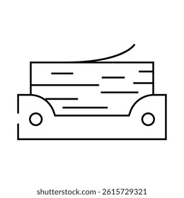 stack folded paper towels line icon vector. stack folded paper towels sign. isolated contour symbol black illustration