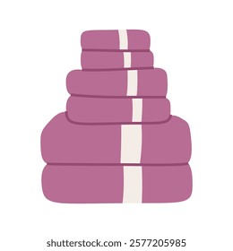 Stack of folded towels. Perfect for bathroom or spa designs