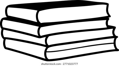 Stack of four books icon Vector