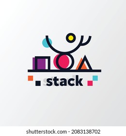 stack Geometris logo for all kinds of products and brands