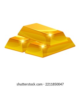 Stack of Gold bar icon, ingot. Symbol of richness currency investment, treasury luxury rich