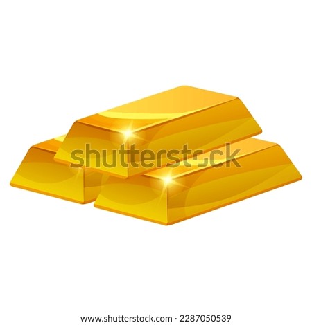 Stack of Gold bar icon, ingot. Symbol of richness currency investment, treasury luxury rich