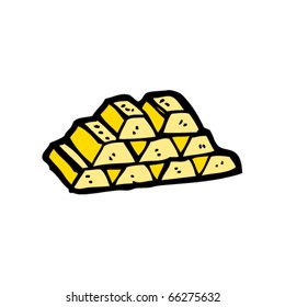 stack of gold bars cartoon