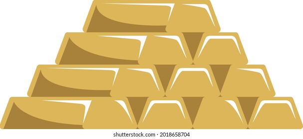 Stack of Gold Bars (Pyramid Shape)