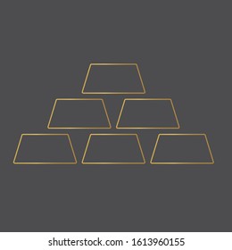 stack of gold bars- vector illustration
