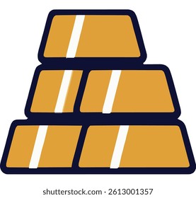 Stack of Gold Bars Wealth Investment and Luxury