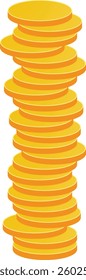 Stack of Gold Coins Design Illustration