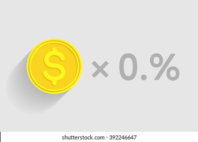 Stack of gold coins with dollar sign as element of financial business-formula. Tax percentage, profit interest and other economic indicators