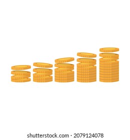 Stack of Gold Coins icon sign concept
