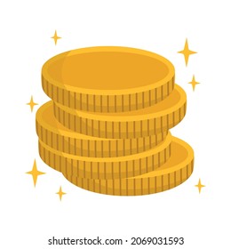 stack gold coins icon style