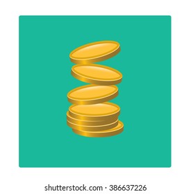 Stack of gold coins illustration