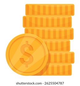 Stack of gold coins increasing, concept of finance, banking and investment