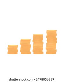 Stack of gold coins stock illustration
