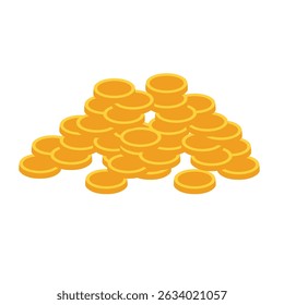 Stapel von goldenen Münzen, Vektorgrafik, Goldmünze Stapel Clip Art, Gold Geld Clipart Bild