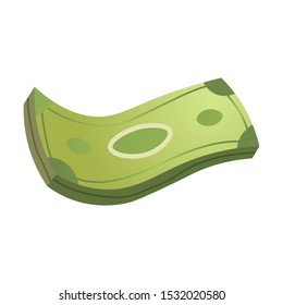 Stack of green cash money vector illustration