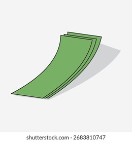 Pila de ilustración de papel verde 