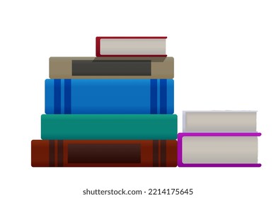A stack of hardcover books