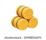 Stack of Hay Bales icon illustration 3d render