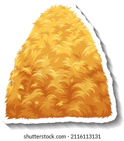A stack of hay on white background illustration