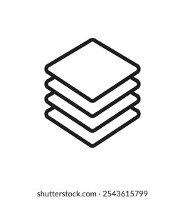 Stack icon Flat line illustration