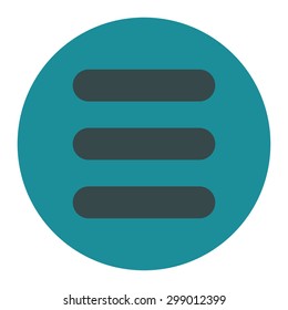 Stack icon from Primitive Round Buttons OverColor Set. This round flat button is drawn with soft blue colors on a white background.