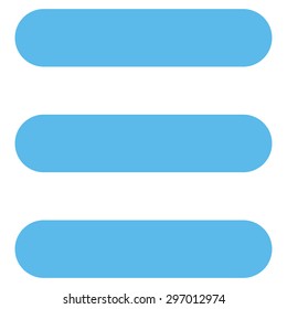 Stack icon from Primitive Set. This isolated flat symbol is drawn with blue color on a white background, angles are rounded.