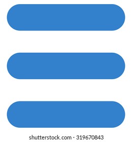 Stack icon from Primitive Set. This isolated flat symbol is drawn with cobalt color on a white background, angles are rounded.