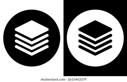 Stack icon Vector ,Layer Icon  vector illustration isolated on black and white background. 