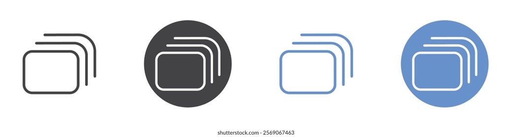 Stack icon vector symbol outline sign