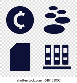 Stack icons set. set of 4 stack filled icons such as spa stone, binder, paper