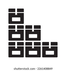 Stack inventory icon logistic symbol isolated element vector illustration on white background.