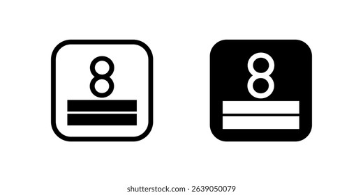 Stack limit symbol icons, indicating the maximum number of items that can be stacked, crucial for warehouse storage and logistics safety.