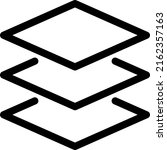 Stack linear black vector icon