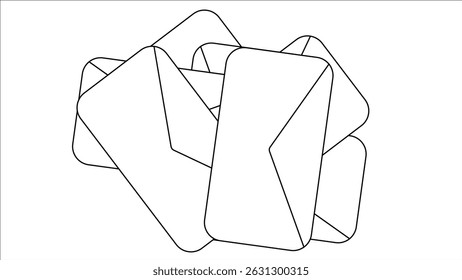 a stack of mail envelopes