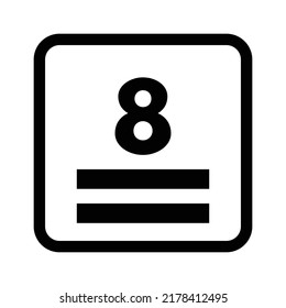 Stack a maximum of 8 eight - Max 8 - Stack Limit symbol - cargo vector icon