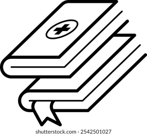 Stack of Medical Books Icon