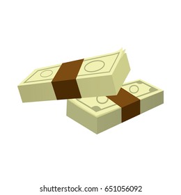 stack money banknote dollar cash icon