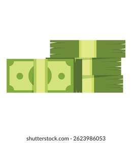 Stack of money banknotes is growing up, concept of financial success and wealth