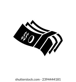 ícono de pila de letras de dinero símbolo financiero para oficina de economía empresarial y para icono web	
