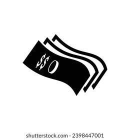 stack of money bills icon financial symbol for business economics office and for web icon	